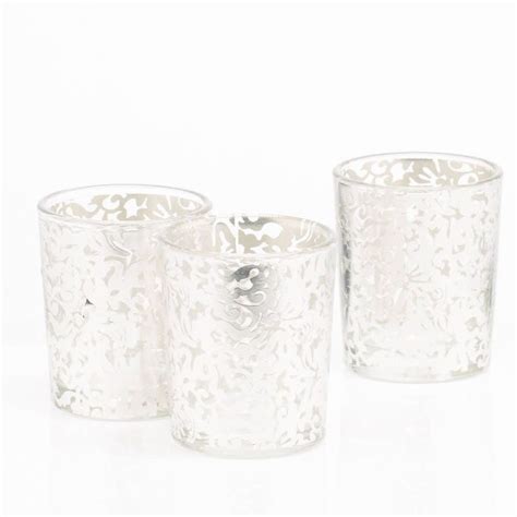 Silver Lace Votive Holder Set Of 12 For Sofreh Aghd Etsy Votive