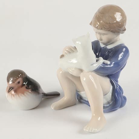 Figuriner Stycken Porslin Royal Copenhagen Samt Bing Gr Ndahl