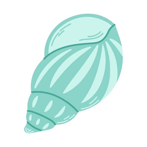 Premium Vector Elongated Striped Clam Shell Sea Snail Underwater