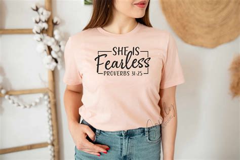 She Is Fearless Svg Proverbs 31 25 Svg Bible Verse Svg Etsy