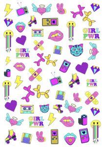 Sticker Back To 90s Mini Crazy Shine Nails ENAILS