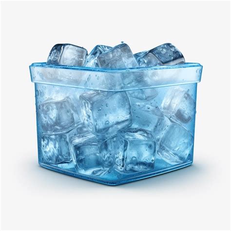 Premium Ai Image Ice Cube With Water Drops On White Background