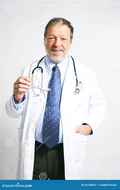 Senior Doctor Smiling Stock Image Image Of Hospital Mature 4130651