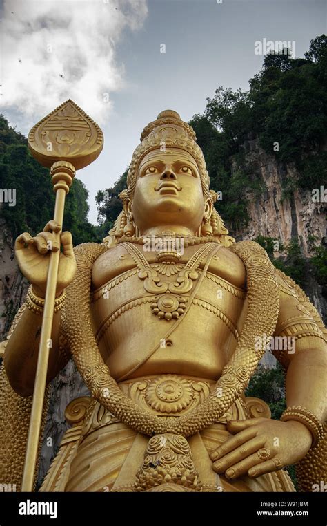 Lord Murugan Statue At The Entrance To The Batu Caves Near Kuala Lumpur