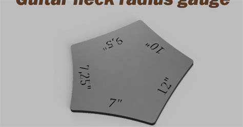 Guitar Neck Radius Gauge By Orm Download Free Stl Model