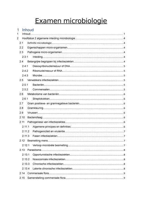 Samenvatting Examen Microbiologie Examen Microbiologie 1 Studocu