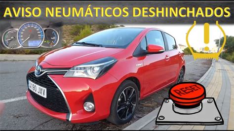 Resetear aviso de neumáticos deshinchados Toyota Yaris YouTube