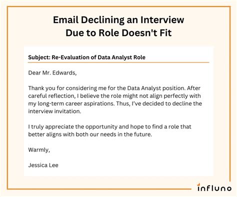 How To Decline An Interview Email Templates Examples