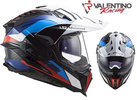 CASCO LS2 MX701 Explorer Full Carbon Frontier Black Blue Enduro Motard