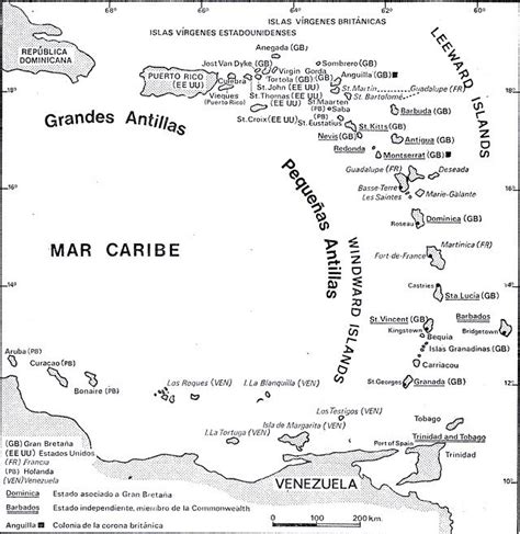 Mapa De Las Antillas Antillas Menores Antillas Menores Mapas Las