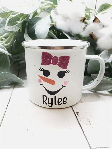 Snowman Mug Personalized Snowman Cup Holiday Coffee Mug Etsy