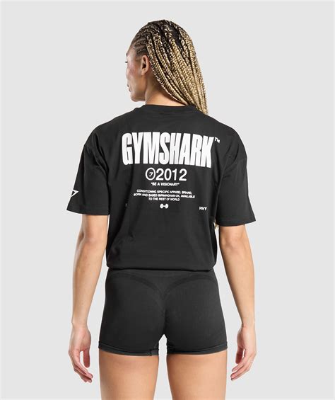 Gymshark Be A Visionary Oversized T Shirt Black Gymshark