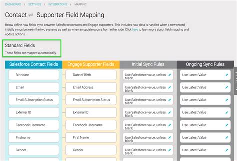 Field Mapping Template