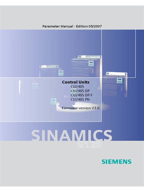 SINAMICS G120 - Parameter Manual - Siemens | Control Theory | Parameter (Computer Programming)