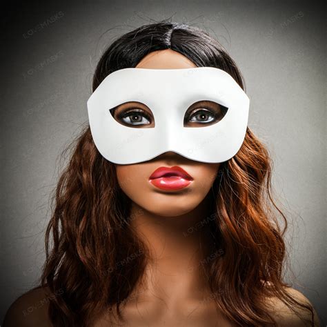 Diy Blank White Masquerade Half Face Venetian Mardi Gras Eye Mask Costume Party Ball