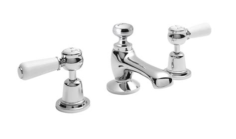 Hudson Reed | Traditional | Taps | Topaz Lever | 3 Tap Hole Basin Mixer