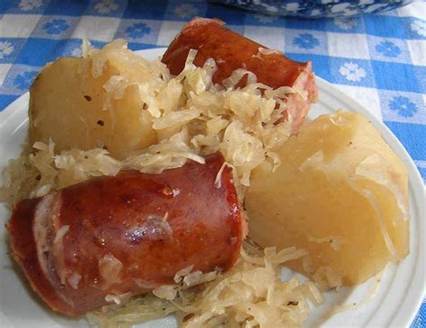 Crock Pot Polish Sausage Sauerkraut And Potatoes Recipe Recipes Ideas