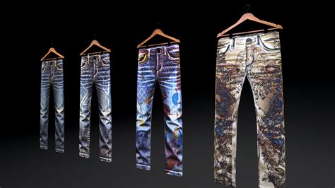 Denim Pants Made With Ia Hanger And Textures Download Free 3d Model