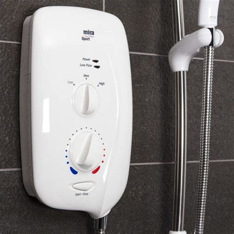 Mira Sport Electric Shower Kw White Chrome Electric Showers