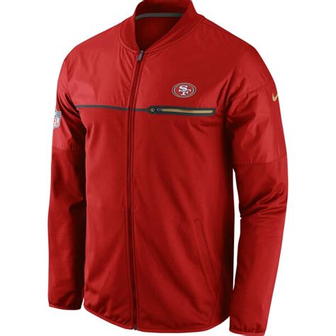 San Francisco 49ers Nike Elite Hybrid Performance Jacket - Scarlet - Fanatics.com