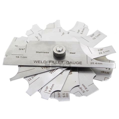 7piece Fillet Weld Set Gage Rl Gauge Welding Inspection Test Ulnar Metric And Inch Metalworking