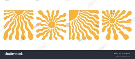 Groovy Retro Starburst Sunburst Spiral Radial Stock Vector Royalty