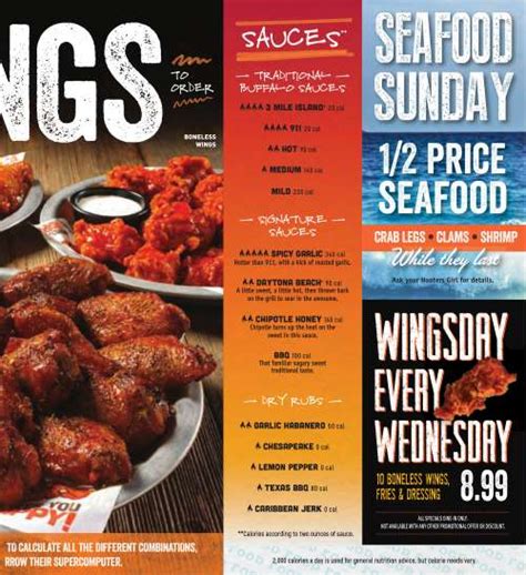 Hooters Of Newark Menu In Newark Delaware Usa