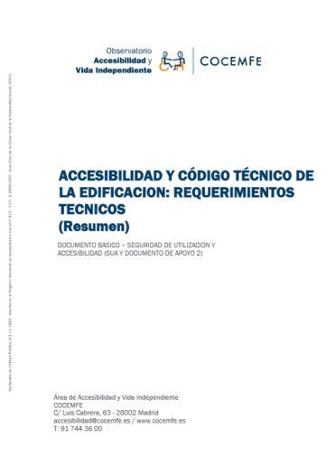 Accesibilidad y Código Técnico de la Edificación requerimientos