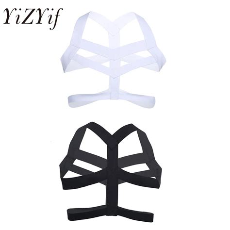 YiZYiF Strong Elastic Shoulder Support Nylon Chest Harness BDSM Bondage