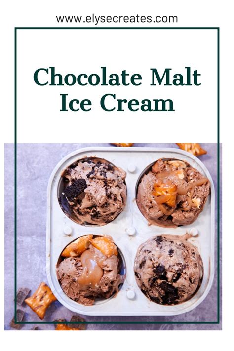 Chocolate Malt Ice Cream Elyse Creates Recipe Chocolate Malt