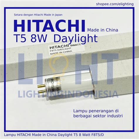 Jual Lampu HITACHI Daylight T5 8 Watt F8T5/D | Shopee Indonesia