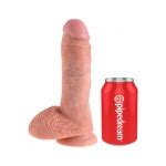 Grube dildo realistyczne z przyssawką King Cock Cock 8 Inch with
