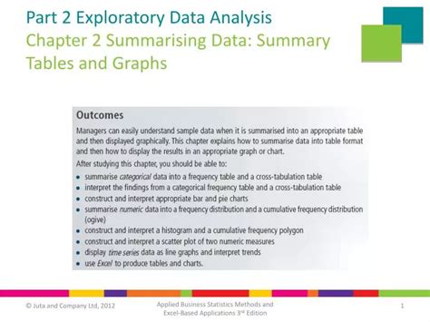 Ppt Part 2 Exploratory Data Analysis Chapter 2 Summarising Data