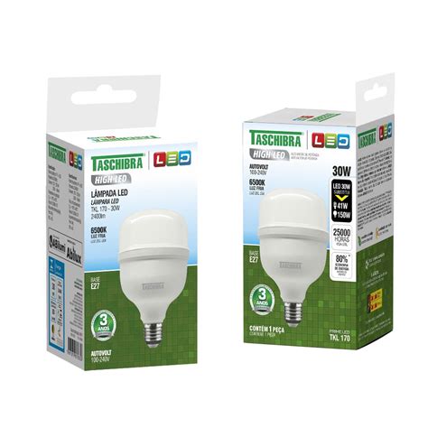 Kit 3 Lampadas High Led Taschibra TKL 170 30W E27