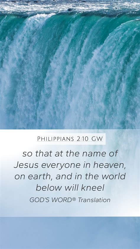 Philippians 2 10 GW Mobile Phone Wallpaper So That At The Name Of