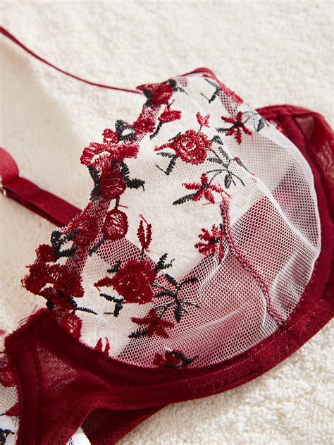 Lism Custom Sexy Lace Embroidery Netting Lingerie Suit