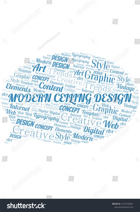 Modern Ceiling Design Word Cloud Wordcloud Made Royalty Free Stock