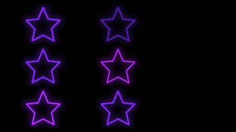 Premium stock video - Purple stars pattern with neon light