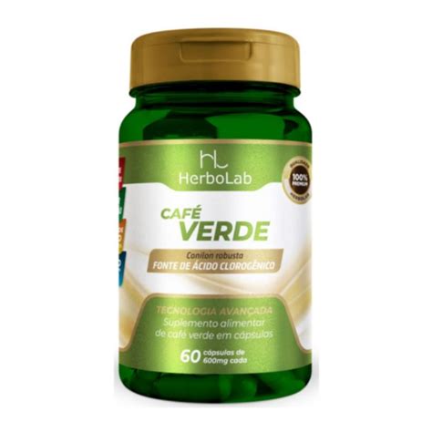 Café Verde 60 cápsulas 600mg HerboLab Shopee Brasil