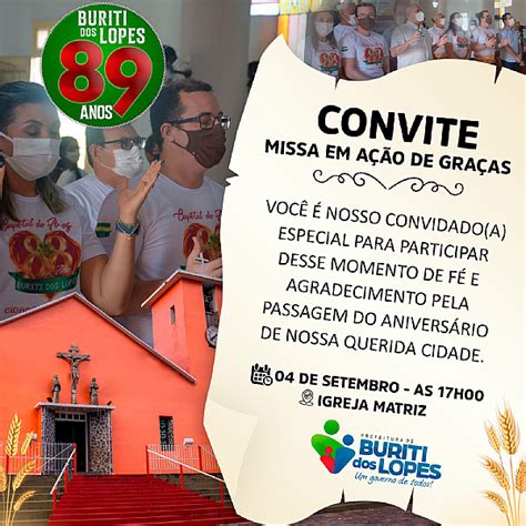 Prefeitura Municipal De Buriti Dos Lopes Santa Missa A O De Gra As