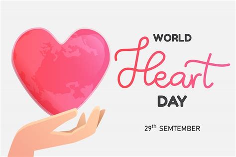 Premium Vector | World heart day poster