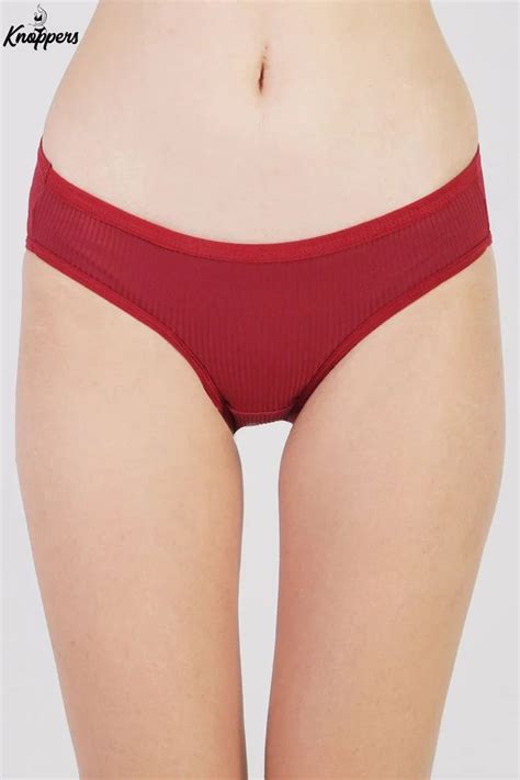 Plain Knoppers Bikini Cotton Maroon Panty XL Size For Women At Piece In New Delhi