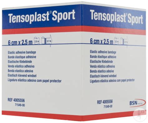 Tensoplast Sport Bande Élastique Adhésive 6cm x 2 5m Pièce 1 7154900