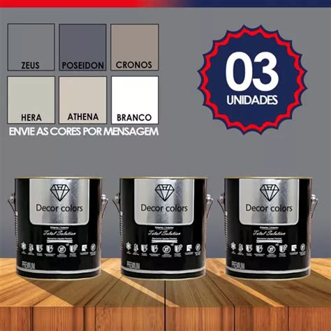 Kit Tintas Emborrachada Imperme Vel Decor Colors Promo O Frete Gr Tis