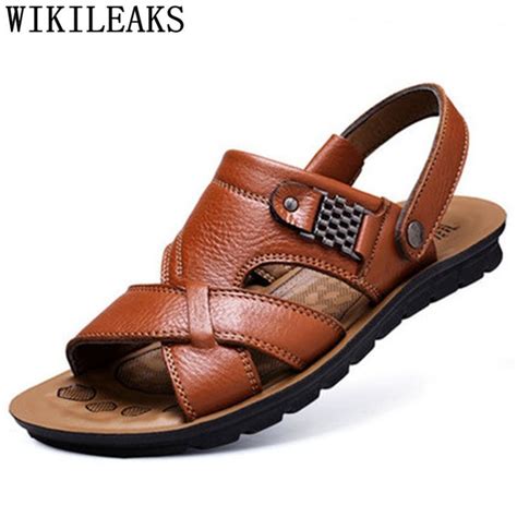 Herren Sandalen Aus Echtem Leder Freizeitschuhe Herren Sandalen Sommer