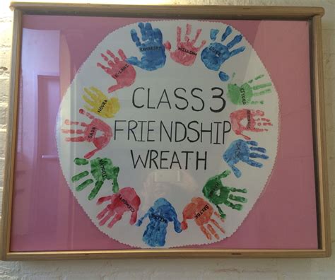 Handprint Friendship Wreath Friendship Activities Preschool