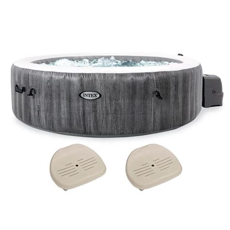 Intex PureSpa Plus Person Jet V Inflatable Bubble Jet Hot Tub And Slip Resistant Seat