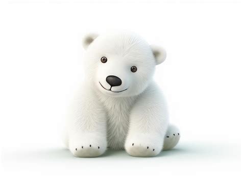 Premium Photo | White polar bear isolated on a white background