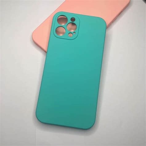 Capa IPhone 12 Pro Max Azul Turquesa Silicone Premium Loja Do Maria