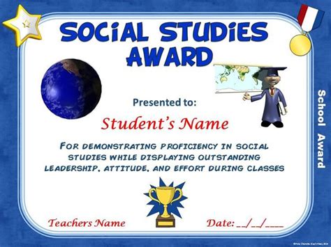 Professional Social Studies Certificate Templates Certificate